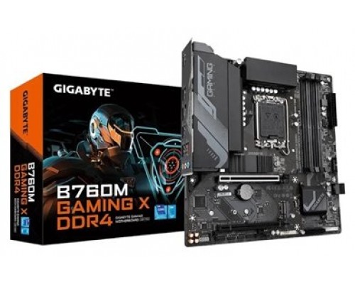 PLACA GIGABYTE B760M GAMING X DDR4,INTEL,1700,B760,4DDR4,128GB,HDMI+DP,4SATA+3M.2,3USB 3.2+USB-C,2.5GB,MATX (Espera 4 dias)